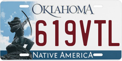 OK license plate 619VTL