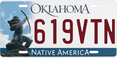 OK license plate 619VTN