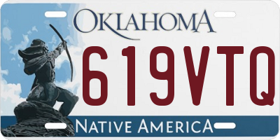 OK license plate 619VTQ