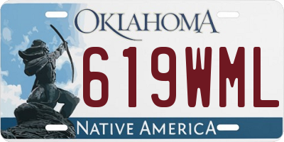 OK license plate 619WML