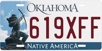 OK license plate 619XFF
