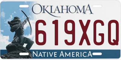 OK license plate 619XGQ