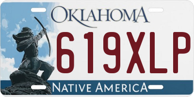 OK license plate 619XLP