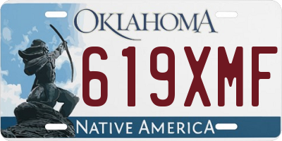 OK license plate 619XMF