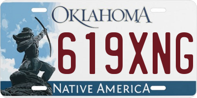OK license plate 619XNG