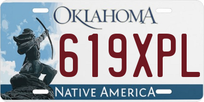 OK license plate 619XPL