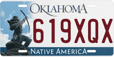 OK license plate 619XQX