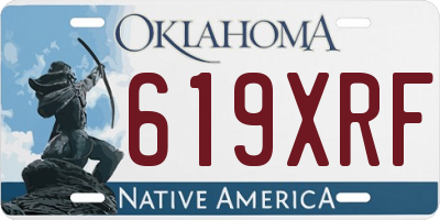 OK license plate 619XRF