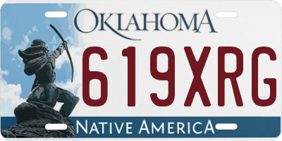 OK license plate 619XRG
