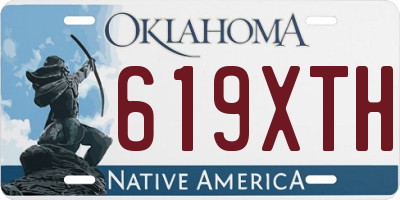 OK license plate 619XTH