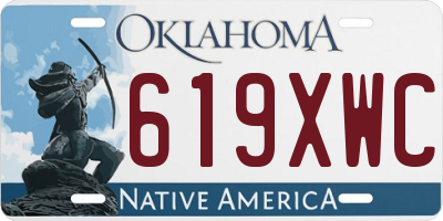 OK license plate 619XWC