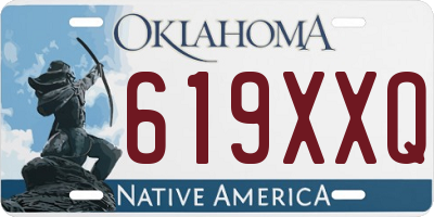 OK license plate 619XXQ