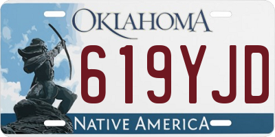OK license plate 619YJD
