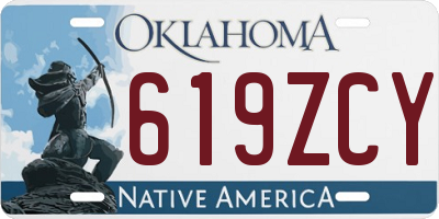 OK license plate 619ZCY