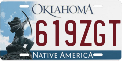 OK license plate 619ZGT