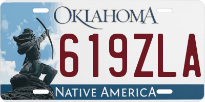 OK license plate 619ZLA