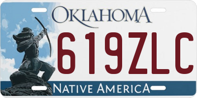 OK license plate 619ZLC