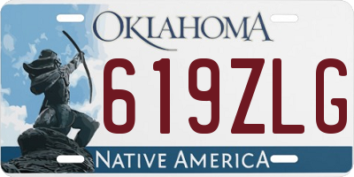 OK license plate 619ZLG