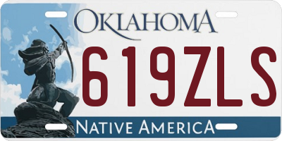 OK license plate 619ZLS
