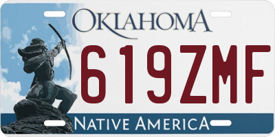 OK license plate 619ZMF