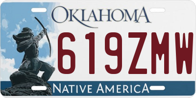 OK license plate 619ZMW