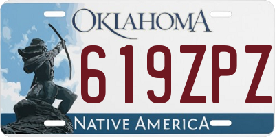 OK license plate 619ZPZ