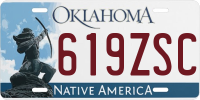 OK license plate 619ZSC