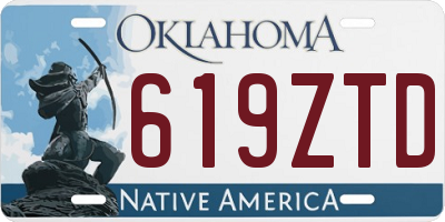 OK license plate 619ZTD