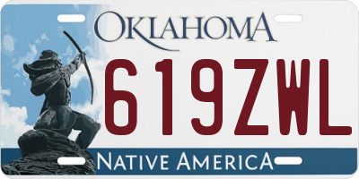 OK license plate 619ZWL