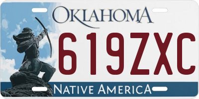 OK license plate 619ZXC