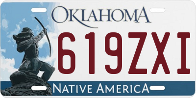 OK license plate 619ZXI