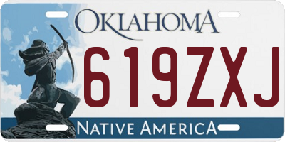 OK license plate 619ZXJ