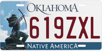 OK license plate 619ZXL