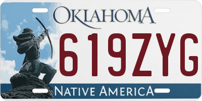 OK license plate 619ZYG