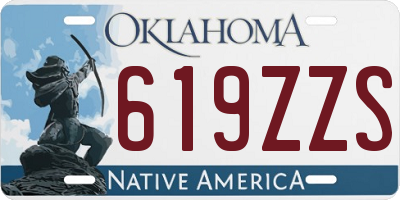 OK license plate 619ZZS