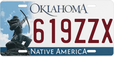 OK license plate 619ZZX