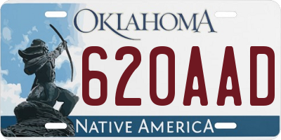 OK license plate 620AAD