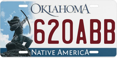 OK license plate 620ABB