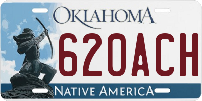 OK license plate 620ACH