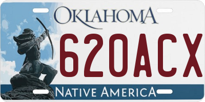 OK license plate 620ACX