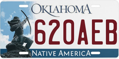 OK license plate 620AEB