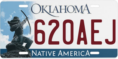 OK license plate 620AEJ