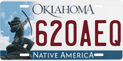 OK license plate 620AEQ