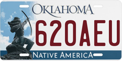 OK license plate 620AEU