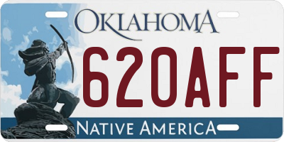 OK license plate 620AFF