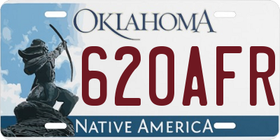 OK license plate 620AFR