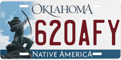 OK license plate 620AFY
