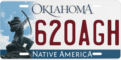 OK license plate 620AGH