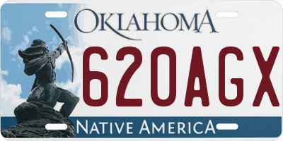OK license plate 620AGX