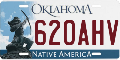 OK license plate 620AHV
